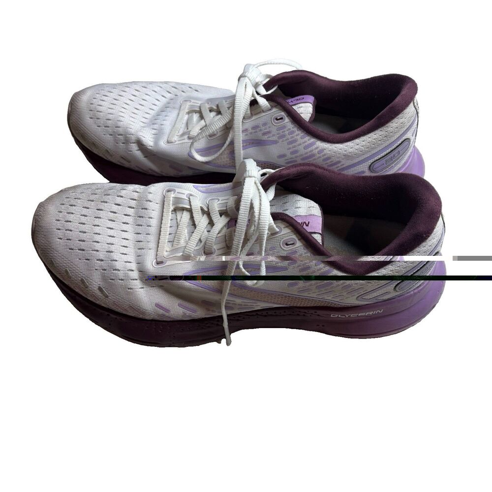 Brooks Glycerin 20 Women's Size 10.5 B White Purple Running Sneaker Shoes